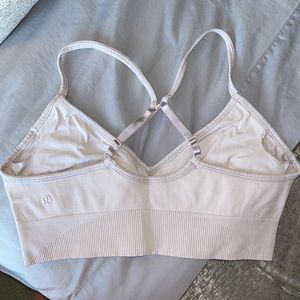 Lululemon ebb to street sports bra. Size 8. Pale pink. Very gently worn.